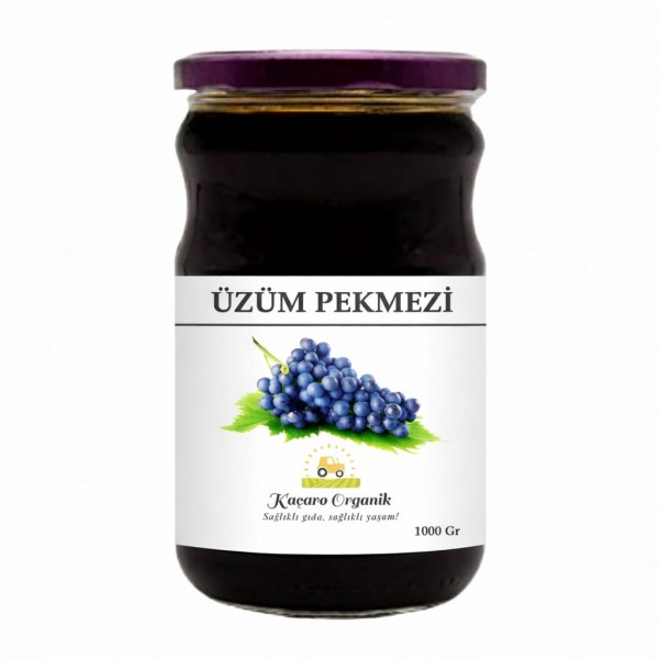KAÇARO ORGANİK, Doğal Üzüm Pekmezi 1 Kg | Katkısız ve Geleneksel Üretim